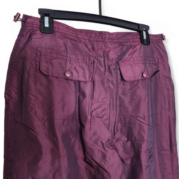 Y2K Nylon Track Pants Purple Iridescent Size 10 Lightweight - Picture 5 of 12